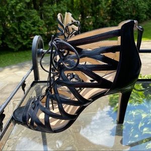 Nine West Cut Out Strappy Lace Up Stiletto Heel